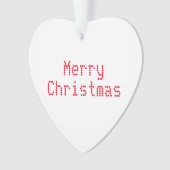 Lettres rouges "Joyeux Noël" arrière - plan blanc (devant)