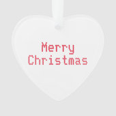 Lettres rouges "Joyeux Noël" arrière - plan blanc (devant)