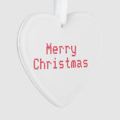 Lettres rouges "Joyeux Noël" arrière - plan blanc (devant)