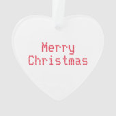 Lettres rouges "Joyeux Noël" arrière - plan blanc (dos)