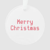 Lettres rouges "Joyeux Noël" arrière - plan blanc (devant)