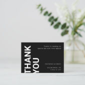 Lettres simples en gras Mariage en noir Carte de r (Debout devant)