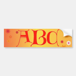 Lettres Sticker pare-chocs ABC