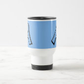 Lettres stupides Une Mug de voyage bleue (Centre)