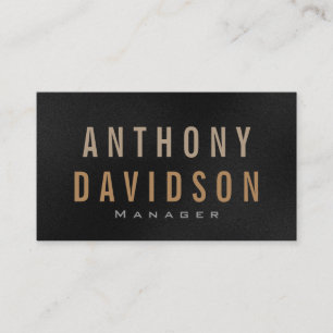 Lettres texte Gris Gras Moderne Carte de visite