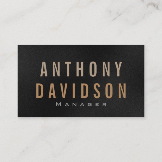 Lettres texte Gris Gras Moderne Carte de visite (Devant)