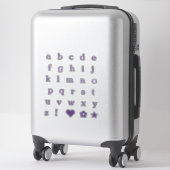 Lettres texte violet | Stickers Alphabet Monogramm (Sur valise)