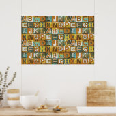 Lettres Typographie Poster Rétro Pour Découpage (Cuisine)