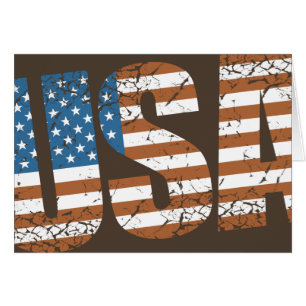 Lettres vintages des Etats-Unis avec le drapeau