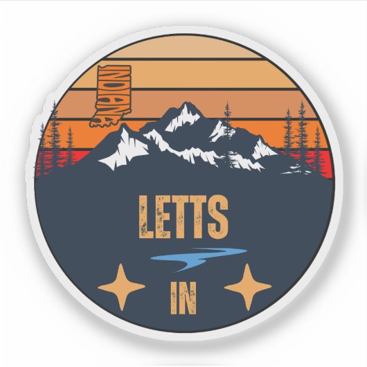 Letts, Indiana Sticker (Voorkant)