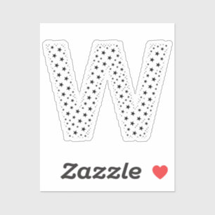LETTTERS GEMAAKT VAN ZWARTE STERREN STICKER