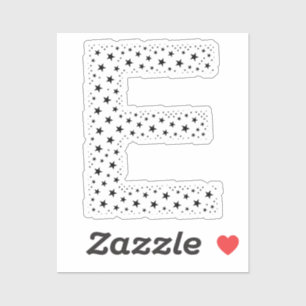 LETTTERS GEMAAKT VAN ZWARTE STERREN STICKER