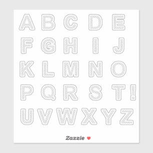 LETTTERS GEMAAKT VAN ZWARTE STERREN STICKER