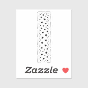 LETTTERS GEMAAKT VAN ZWARTE STERREN STICKER