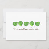 "Lettuce Adore Lui" Carte de Noël personnalisée (Devant)