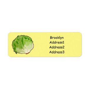 Lettuce cartoon illustratie etiket