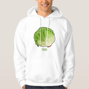 Lettuce cartoon illustratie hoodie