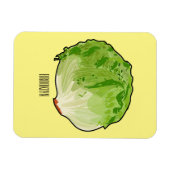 Lettuce cartoon illustratie magneet (Horizontaal)