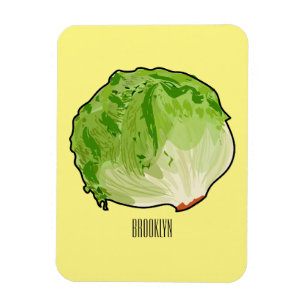 Lettuce cartoon illustratie magneet