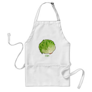Lettuce cartoon illustratie standaard schort