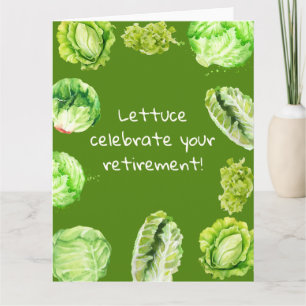 Lettuce Célébrer une carte de retraite amusante