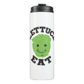 Lettuce Eat Funny Quottes Art Lettuce Art Design Thermosbeker (Voorkant)