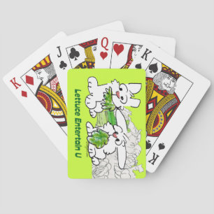 Lettuce Entertain U Cartoon Rabbits Pokerkaarten