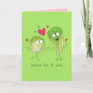Lettuce Fall In Love - Valentijnskaart Kaart