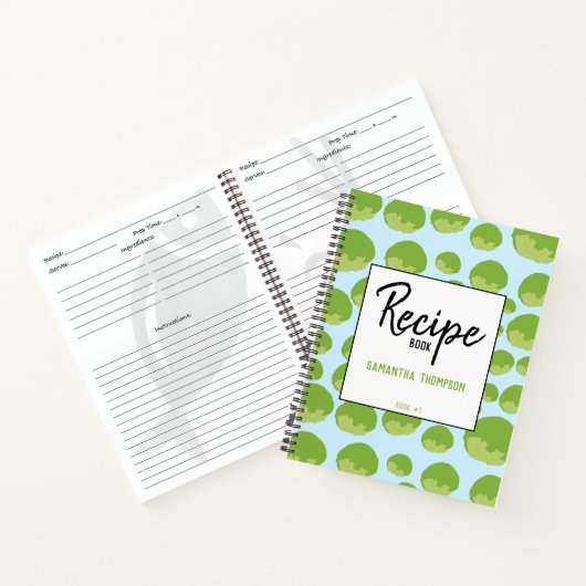Lettuce Pattern Recipe Blank Cookbook Notitieboek (Binnen)