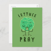 Lettuce Pray Briefkaart (Voorkant / Achterkant)