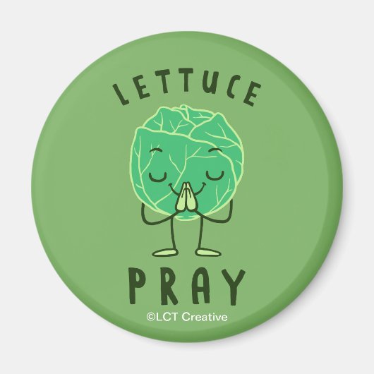 Lettuce Pray Magneet (Voorkant)