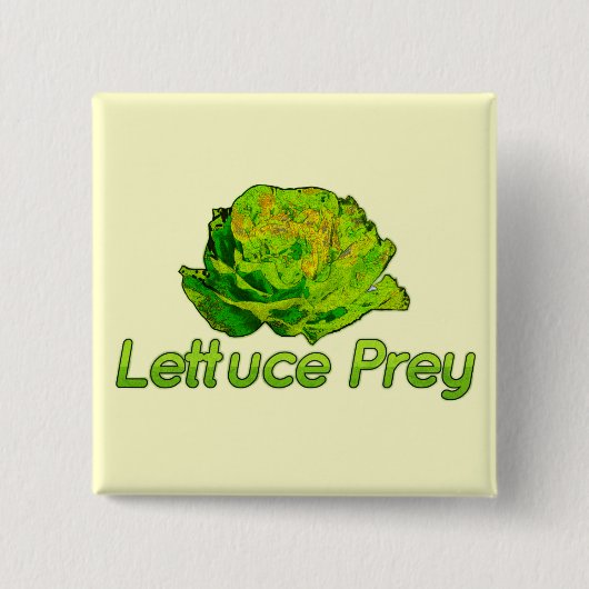 Lettuce Prey Vierkante Button 5,1 Cm (Voorkant)