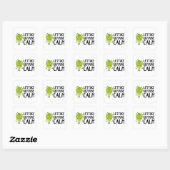 Lettuce Romaine Calm Vierkante Sticker (Vel)