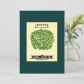 Lettuce Seeds Card Seed Company Kaart (Staand voorkant)