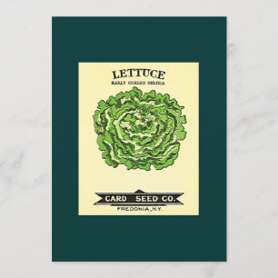 Lettuce Seeds Card Seed Company Kaart