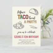 Lettuce Taco'over een feestdag Kaart (Staand voorkant)