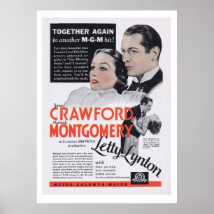 Letty Lynton Joan Crawford film ad ad advertentie Poster