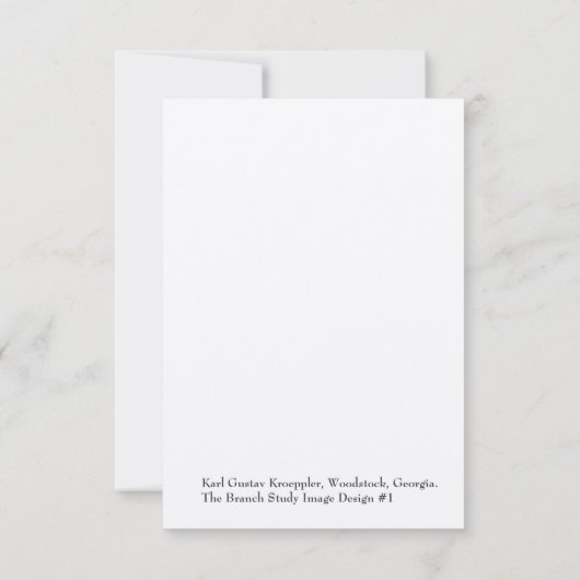 L'étude de branche - carte de note de Merci (Dos)