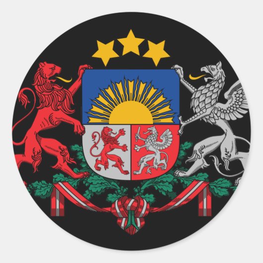 letvia embleem ronde sticker (Voorkant)