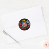 letvia embleem ronde sticker (Envelop)