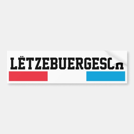 Lëtzebuergesch Bumpersticker (Voorkant)