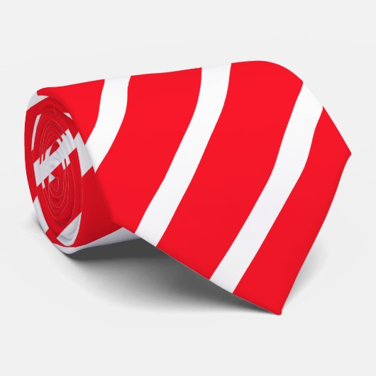 Leuchtrot gestreift Krawatte Stropdas (Opgerold)
