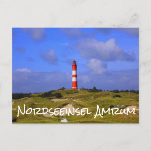 Leuchtturm, Nordseeinsel Amrum Briefkaart