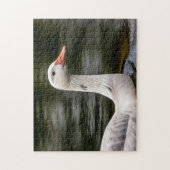 Leucistic Canadian Goose Legpuzzel (Verticaal)