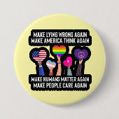 leugen opnieuw verkeerd maken ronde button 7,6 cm (Voorkant)