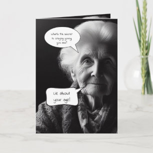 Leugen over je leeftijd, gelukkige verjaardag kaart