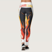 Leugenaar, leugenaar, broek staat in brand leggings (Achterkant)