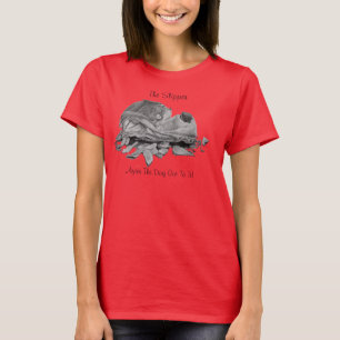leugenachtige slogan en afbeelding van shredder do t-shirt
