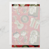 leugenachtige vette vuren briefpapier (Voorkant / Achterkant)