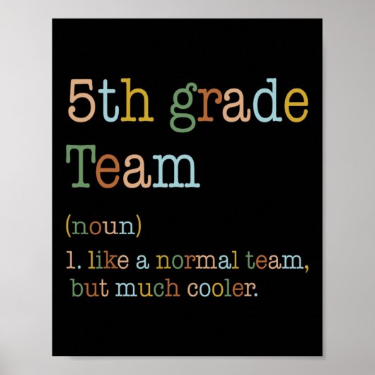 Leuk 5e klas team zoals normaal maar koeler terug poster (Voorkant)